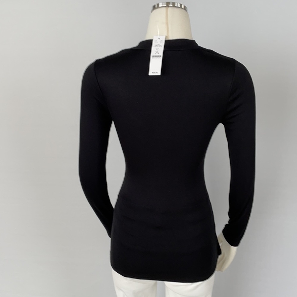 NWT WHBM Draped Neck Jersey Top XXS - Picture 12 of 16